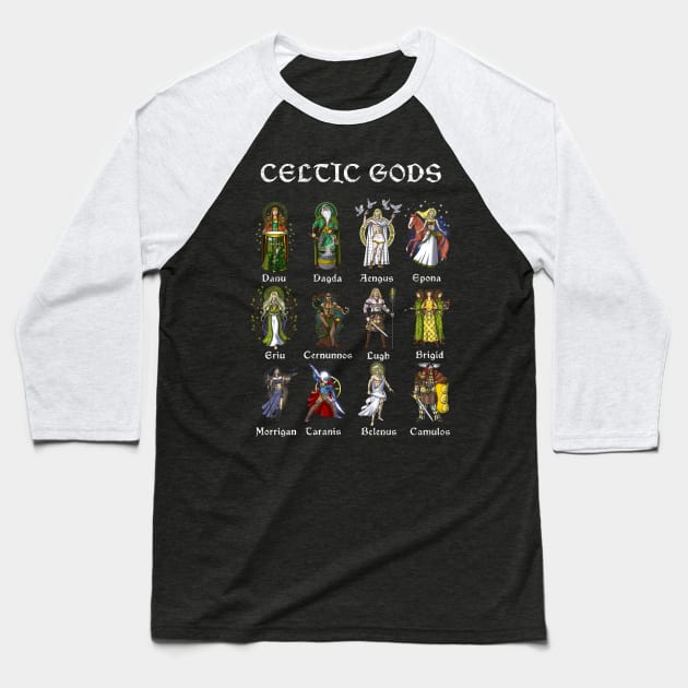 Celtic Mythology Gods Baseball T-Shirt by underheaven